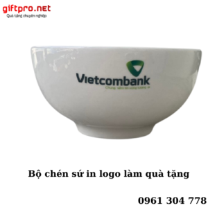 chén sứ in logo vietcombank