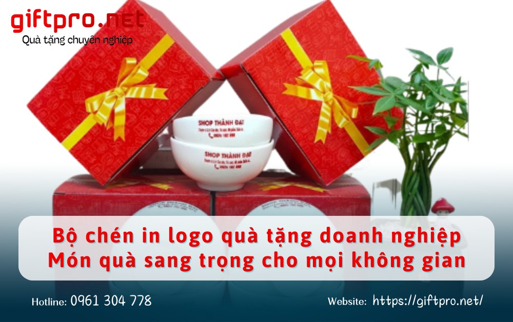 Bộ chén in logo quà tặng doanh nghiệp LIMAC Món quà sang trọng cho mọi không gian