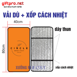 Bạt che yên xe máy in logo Circle