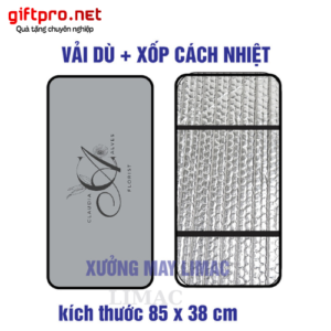 Bạt che yên xe máy in logo Tiệm hoa