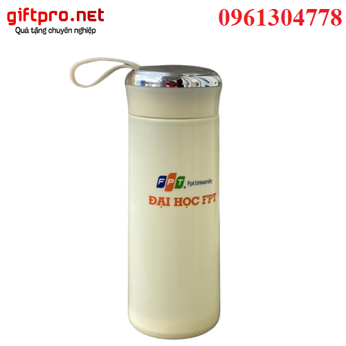 Bình nước thủy tinh in logo Đại học FPT Binh nuoc thuy tinh in logo Dai hoc FPT