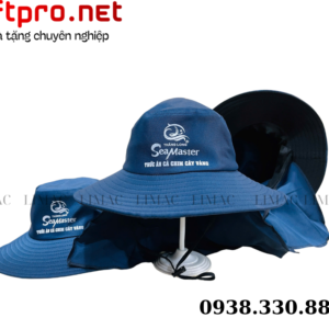 NÓN TAI BÈO XANH ĐEN CÓ CHE GÁY IN LOGO THĂNG LONG SEA MASTER 1 32